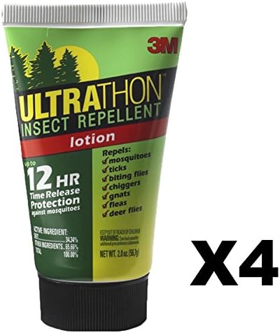 Ultrathon by 3M Insect Repellent Lotion 2oz 12 Hr w/DEET Mosquito Tick (4-Pack)