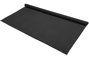 A ABSOPRO Headliner Fabric 78.7"Lx57"W Interior Trim DIY Roof Repair Replacement Suede Fabric Black