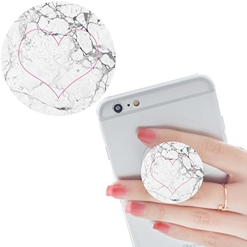 Multi-function Pop cellular phone bracket Socket Expanding Stand and Grip for Smart-phones and Tablets Bracket Mount Holder Collapsible-White black Pink marble Love heart