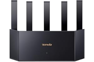 Tenda Routeur Wi-Fi 6 AX1500 Mbps Gigabit Double Bande - Routeur Sans Fil 5GHz/2.4GHz - 4 Ports WAN/LAN Gigabit, 5 Antennes Externes, Mode Point d'Accès Répéteur, Wi-Fi +, WPA3, VPN, Contrôle Parental