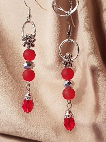 Boho Drop Earrings, Festival Accessories, Beaded Drop Earrings, Holiday Jewellery, Earrings for Pierced Ears, Dangly Earrings with Glass Beads