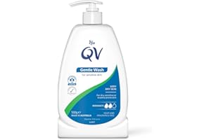 QV Gentle Wash (500g) for Dry, Sensitive Skin, pH Balanced, Unscented, Soap Free, Moisturising Soap alternative that lathers for Dry Skin Eczema, Psoriasis, Dermatitis for whole body