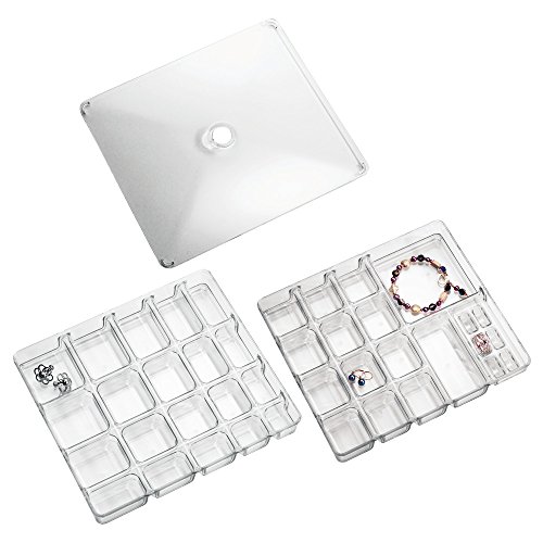 InterDesign 60930EU Linus mehrstufiger Schmuckkasten Small, transparent - 6