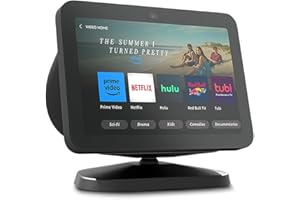 ELPHA Nuevo soporte para Show 8 (3ª generación) | Ajustable para mejorar el ángulo de visión | Accesorios giratorios e inclinables compatibles con modelos Show 8 Smart Display y iPhone | Negro