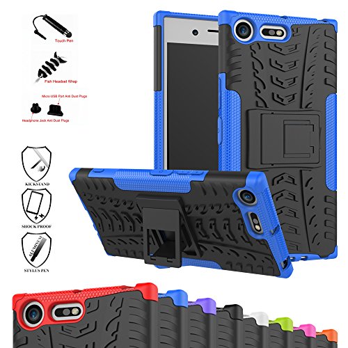 Sony Xperia XZ Premium Funda Mama Mouth Heavy Duty silicona h  brida con soporte C  scara de Cubierta Protectora de Doble Capa Funda Caso para Sony Xperia XZ Premium Smartphone Azul