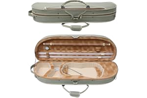 WUQIMUSC Violinenkoffer 4/4 Full Size Nylon Oxford Leichte Box Verstellbare Schultergurte Reise Violinenkoffer Tasche (Erbsengrün)
