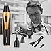 Nose Hair Trimmer, [Newest Version] 4 in 1 Rechargeable Nose Trimmer/Nose Ear Trimmer/Beard Trimmer/Sideburn Trimmer/Eyebrow Trimmer Stainless Steel&Water Resistant with Wet/Dry&Vacuum Cleaning System