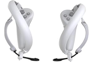 Baomaeyea Osłona uchwytu kontrolera dotykowego i regulowany pasek na kostki do Pico 4, kompatybilny z Pico 4 VR, silikonowy pasek do uchwytu kontrolera antyrzucającego, (biały)