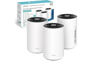 TP-Link Set mesh WLAN Deco PX50 Powerline (pacchetto di 3), Wi-Fi 6 dual-band AX3000+ G.hn G1500, portata fino a 600 m², ideale per ambienti di grandi dimensioni e pareti spesse, WPA3, bianco