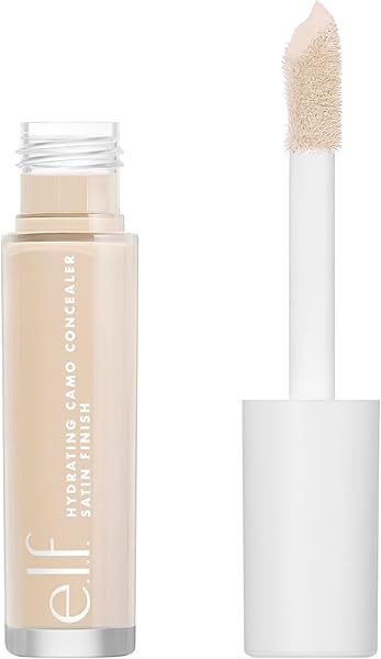 e.l.f. Hydrating Camo Concealer, Satin Finish, Conceals, Corrects & Highlights, Fair Warm, 0.203 Fl Oz (6mL) - 1