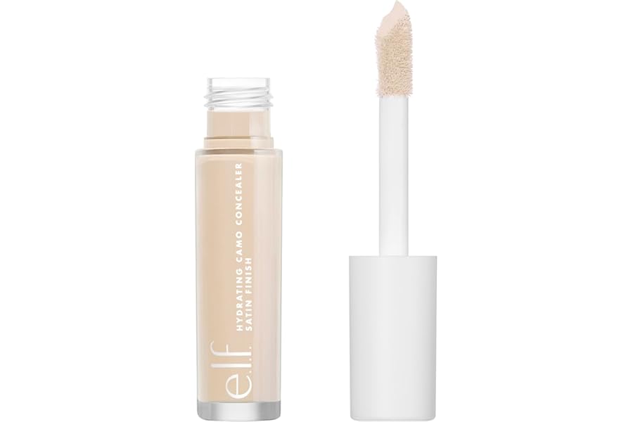 e.l.f. Hydrating Camo Concealer, Satin Finish, Conceals, Corrects & Highlights, Fair Warm, 0.203 Fl Oz (6mL)