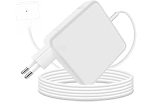 SCOVEE Caricabatterie MacBook ProT-Tip 60W,Caricatore MacBook Air T-Tip 60W compatibile con MacBook Air&MacBook Pro11 pollici e13 pollici2012~2018,modelli A1425,A1435,A1502,A1465,WiFi 2.4G+5G, argento