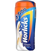 Horlicks Health & Nutrition Drink 500 g Jar, For immunity and 5 signs of growth (Classic Malt)