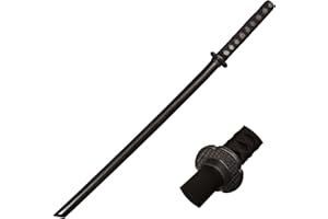 LKJAD Skyward Blade Japanese Samurai Swords Pure Wood Katana Training Sword with Plastic Hand Guard and Black Rubber Cap