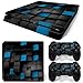 Produktbild Sony PS4 Playstation 4 Slim Skin Design Foils Aufkleber Schutzfolie Set - Pixel 2 Motiv