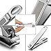 Nail Clippers, Saxhorn Nail Cutter and Trimmer for Fingernail and Toenail - Stainless Steel