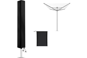 ‎RAWEAO Raweao Abdeckung Wäschespinne fur Leifheit Wäschespinne Schutzhülle, Hülle fur Leifheit Wäschespinne mit Reißverschluss, 420D Oxford Wasserdicht Winddicht Wäschespinne Hulle (180x18x18cm)