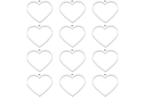 UNICRAFTALE Opaco Stile Cuore Aperto Posteriore Lunetta Pendenti in Metallo Amore Oscillano Fascino in Acciaio Inox Pendenti per DIY UV Resina Gioielli in Acciaio Inox Colore