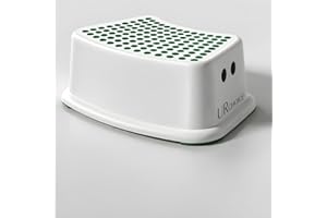 UR CHOICE Toddler Bathtub Step | Non-Slip Toilet Stool in Green | Sturdy & Safe for Kids & Boys (Green)