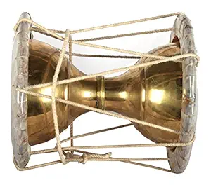 Kannan Musical Instruments 1 Piece Big Udukkai, Gold