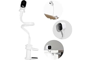 BECEMURU Support de caméra universel pour babyphone, support flexible compatible avec Burnnove SM35PTZ, babyphone Motorola et la plupart des babyphones et caméras de surveillance (blanc)