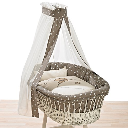 Preisvergleich Produktbild Alvi 411655626 Set für Stubenwagen Birthe "Little Bear", beige