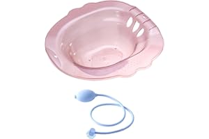 predolo Traslucido Bidet 15x15x4,7, Bidet Portatile per WC per Chi Soffre di Emorroidi, Hip Basin Bidet con Sciacquone per Adattarsi alla Maggior Parte dei Sedili WC Standard, Rosso