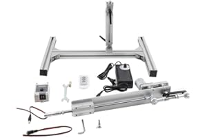 ECUTEE Linear Aktuator Hubkolbenmotor DC24V Adjustable Hub 30-150mm 120 rpm/min Schubkraft 1-10kg DIY Cycle Reciprocating Linear Motor, Mit Fernbedienung Drehzahlregler Ständer-Kit