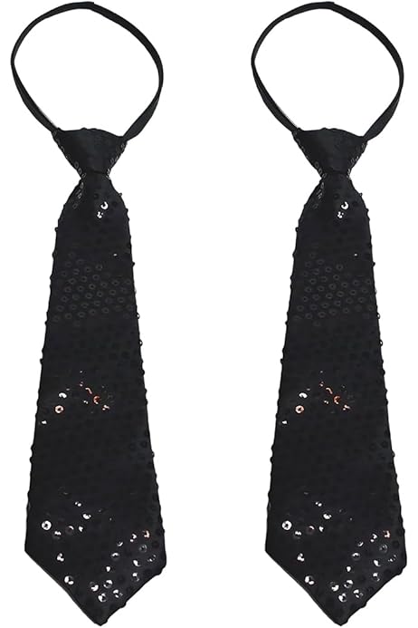 Set 2 Cravatte Con Paillettes - Regolabili E Scintillanti Per Uomo E Donna | Per Feste E Carnevale - Foto 4
