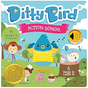 DITTY BIRD Baby Sound Book: Our Action Songs Musical Book for Babies is The Perfect Toys for 1 Year Old Boy and 1 Year Old Girl Gifts. Interactive Education Music Toy for Toddlers 1-3