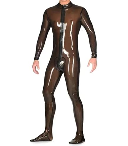 Sexy Männer Ganzkörper-Latex-Catsuit, Innere Penishülle, Kapuze,  Handschuhe, Socken Mit Reißverschluss Hinten Durch Den Schritt,Weiss,M :  Amazon.de: Drogerie & Körperpflege