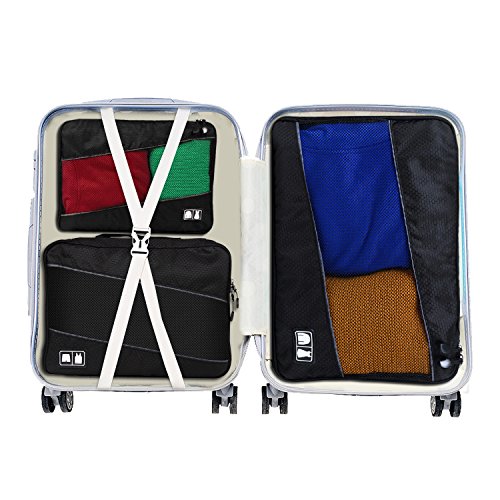 Organisateur-de-Voyage-Lot-de-3-Sacs-de-Rangement-Sac--Bagage-Cube-Voyage-pour-Accessoires-Vtements-Valise-Noir