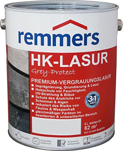 Remmers HK-Lasur Holzschutzlasur 5L Silbergrau