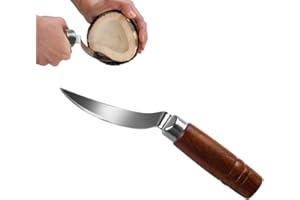 Kylewo Ouvre-bocal en noix de coco avec manche en bois antidérapant