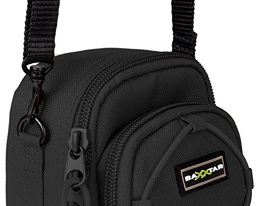 Baxxtar II noir Housse Sac pour Canon PowerShot G5 X SX160 SX150 G16 G15 - Nikon Coolpix P7000 P7100 P7700 -- Polaroid TWO -- Olympus XZ-1 -- Panasonic Lumix DC TZ200 DMC LX7 -- Samsung EX1 EX2F