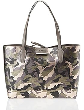 Guess Damen Hwmc6422150 Shopper, Grau (Camo Grey), 12.5x27x42.5 cm