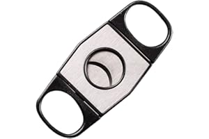 ZMREN Coupe Cigare, Double Lame Guillotine en Acier Inoxydable pour Couper Les Cigares, Coupe-cigares en acier inoxydable pour la plupart des tailles de cigares
