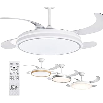 JARDIN202 ventilador de techo retráctil motor DC