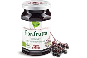 Rigoni di Asiago Fiordifrutta - Fruchtaufstrich - Holunderbeeren- Holunderblüten Bio, 1er Pack (1 x 250 g)