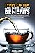 Produktbild Types of Tea and Their Health Benefits Including Green, White, Black, Matcha, Oolong, Chamomile, Hibiscus, Ginger, Roiboos, Turmeric, Mint, Dandelion