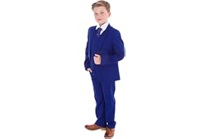 Vivaki Boys Blue Suits Electric Blue Suit Navy Formal Wedding Pageboy Party Prom 5pc Suit