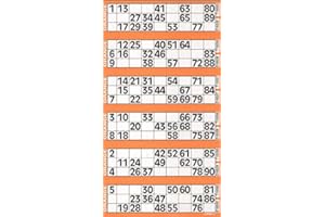 CARTALOTO- 8 Carnets de 750 Tickets Jumbo Bingo – Orange, JOJBB1-07, Multicouleur