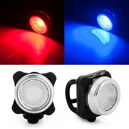 Agapo Wiederaufladbare LED Fahrradlampe Set COB Frontlicht und Rücklicht 450lm - 4