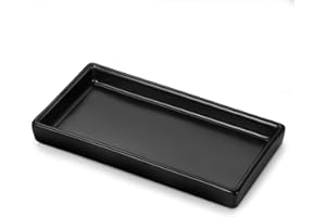 Luxspire Bathroom Tray, Mini Soap Dispenser, Small Perfume Tray, Jewelry Tray, Candle Holder, Rectangular Tray for Bath Organizer, Kitchen Sink, Tray