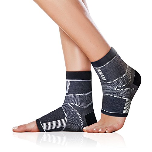 BRACOO FE90 2 Stk. Fersensporn Bandagen - Plantarfasziitis - Fersen Bandage - Effektive Schmerzlinderung bei Fersenschmerzen & Schwellungen - L/XL