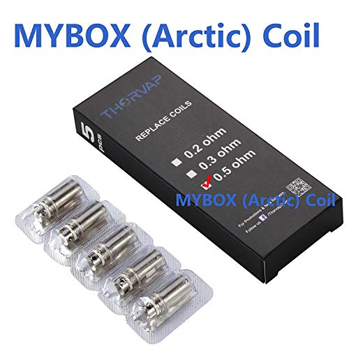 Preisvergleich Produktbild THORVAP 5 * 0,5oHm Verdampferköpfe, Sub-ohm Coil, E Zigarette Coil Kopf für MYBOX 40W Vape Kit, ohne Nikotin ohne E Liquid