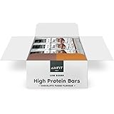 Amazon-Marke: Amfit Nutrition Proteinriegel mit niedrigem Zuckergehalt (19.6gr Protein - 0.8gr Zucker) mit Schokoladen Fudge 