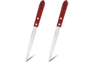 TINOALY 2stk Brieföffner, Langlebiger Briefumschlagöffner aus Edelstahl mit Holzgriff Brieföffner-Werkzeug Umschlagschneider Brieföffner-Messer für das Homeoffice die Schule das Klassenzimmer