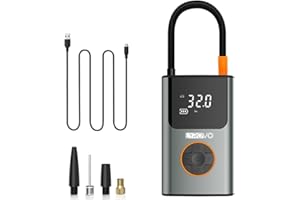 Lyrovo Cordless Smart Tyre Inflator For Car And Bike Metal Body - Auto Shutoff Portable Air Compressor 150PSI, Air Pump For Car Tires (LY19), Grey