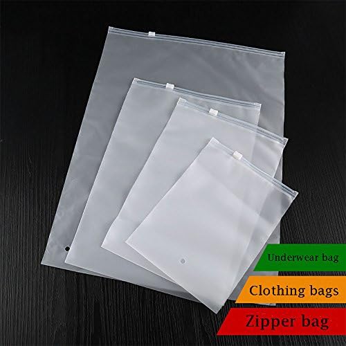 mysunny Frosted Surface Zipper Lock Bag, Storage Space Bag 13.78"x17.72"(35X45cm) 20pcs, for Family, Hotel, Travel etc
